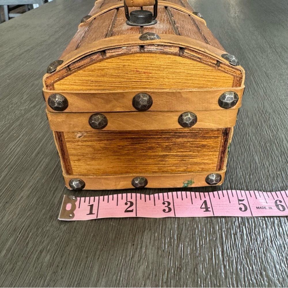 Vintage Roger Van S Wooden Chest Box Crate Purse Bag - Picture 12 of 15